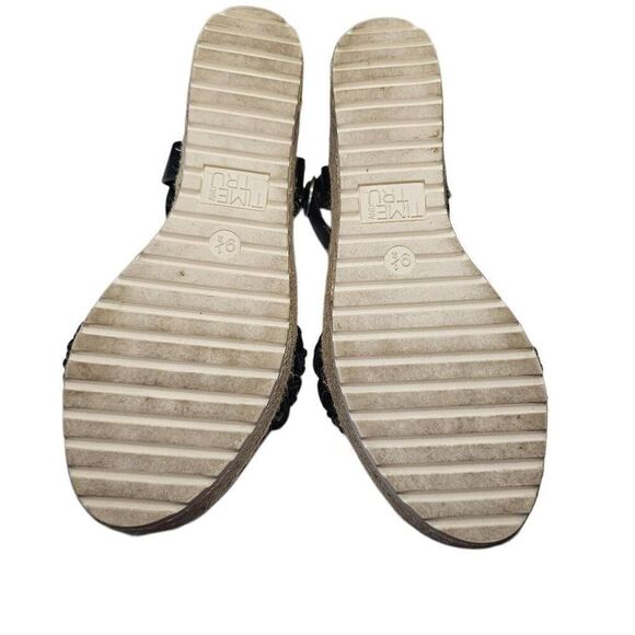 Time and Tru Women's Braided Mid-Heel Wedge Sandals Size 9.5 - Picture 7 of 12